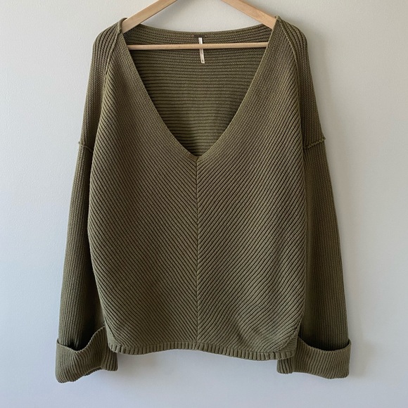 Free People Sweaters - Free People Cotton Knit Bell Sleeve Pullover